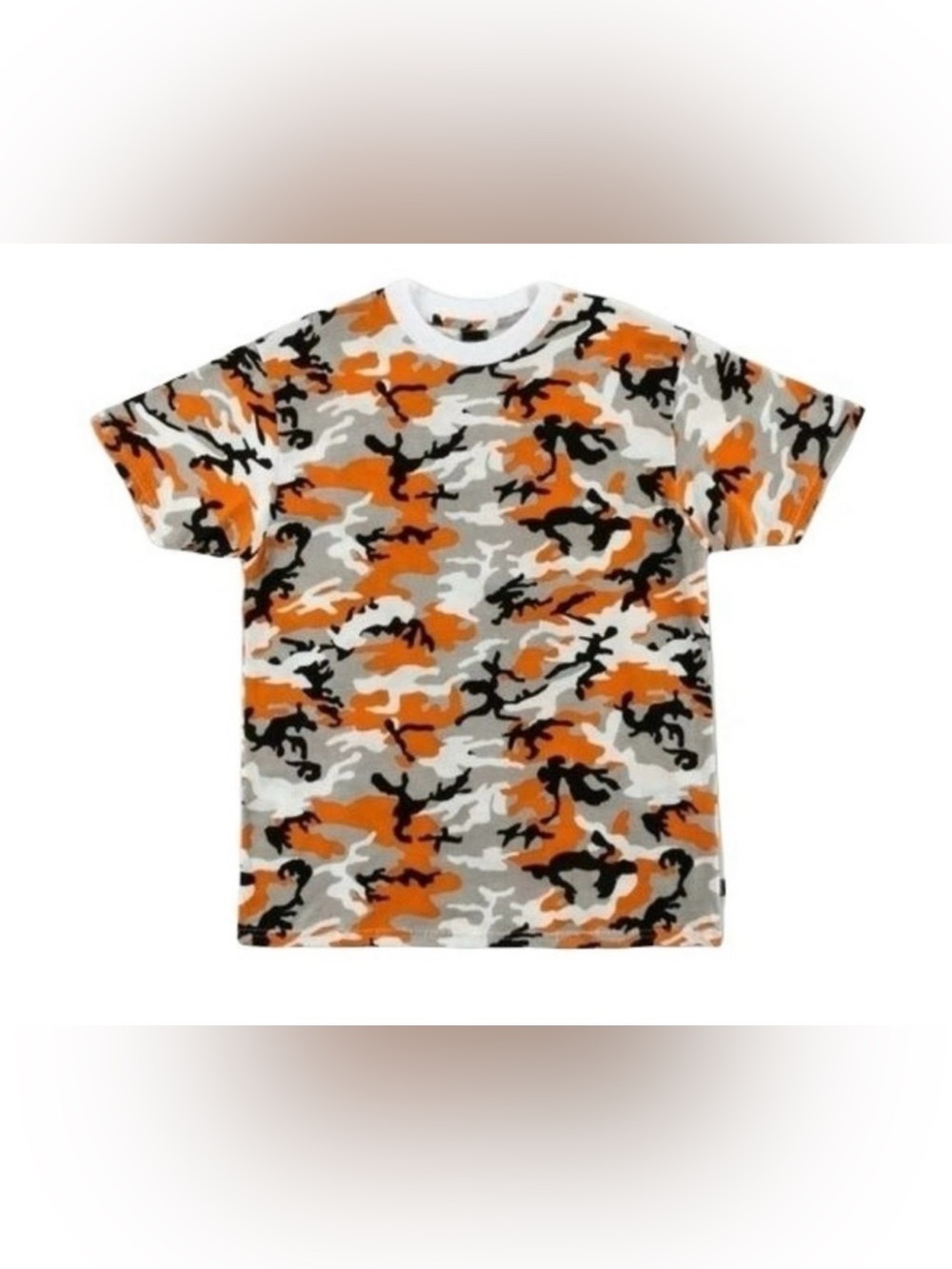 Kylie Jenner Orange Camo Crewneck Tee - Women's Medium